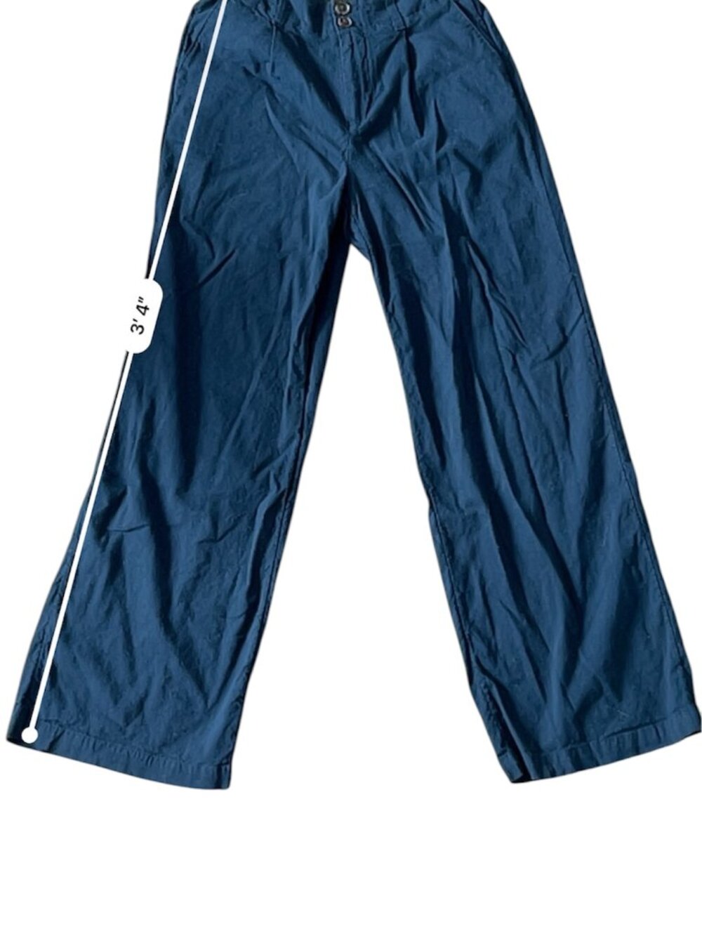 LC Lauren Conrad Navy Wide Leg Pleated Trousers - Picture 6 of 8